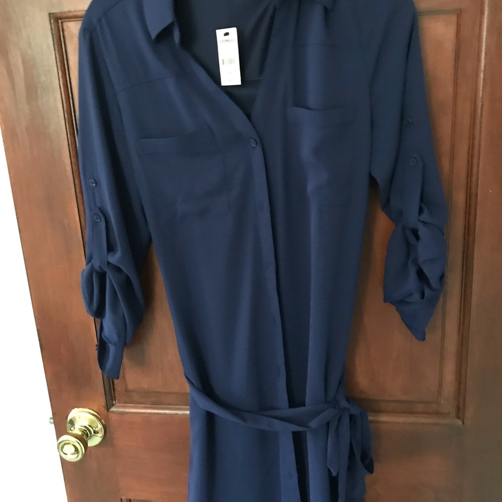 Express Shirt Dress Navy Blue Size Small